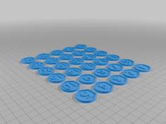 Generic-ish RPG Tokens 3D Printer Model