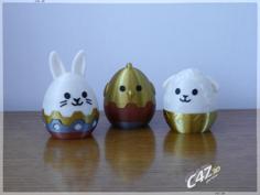 Easter Animals Eggs 3D Printer Model