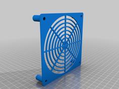 120mm Fan Grille And Stand 3D Printer Model