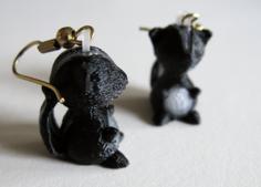 Skunk Earrings 3D Printer Model