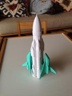 123D Shuttle Rocket With Connectors 3D Printer Model