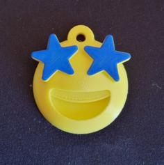 Emoji Star Struck Keychain 3D Printer Model