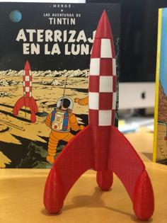 Tintin Rocket Two Colors 3D Printer Model