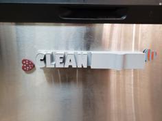 Dirty/Clean Magnetic Dishwasher Sign 3D Printer Model