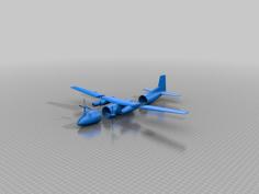 Handley Page Dart Herald 1-72 Scale 3D Printer Model