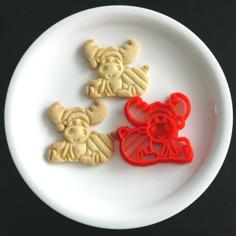 Reindeer Cookie Cutter For Christmas 3D Printer Model