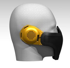 Airsoft Ear Protection For Mesh Mask 3D Printer Model