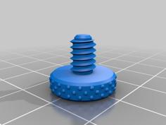 Knurled 1/4-20 Camera Mount Screw 3D Printer Model