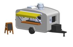 Food Truck Trailer (1:160 N Scale) 3D Printer Model