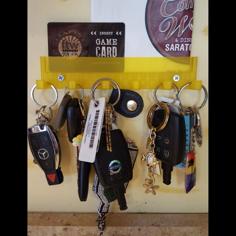 Key Ring Holder With Gift Card Shelf 3D Printer Model