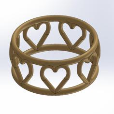 7 Heart Ring Delicat Love & Chance 3D Printer Model