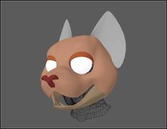 Fursuit- Or Puppet-head Base – Version46 – Toon Cat 3D Printer Model