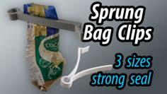 Sprung Bag Clips – 3 Sizes 3D Printer Model