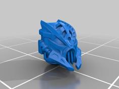 Bionicle Style Heads For Chaos Space Warriors 3D Printer Model