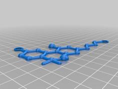 THC Molecule For Necklace 3D Printer Model