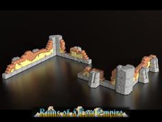 Ruins Of A Lost Empire – Sample Low Terrain 3D Printer Model