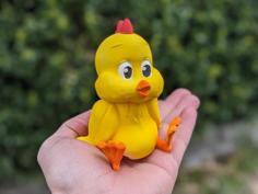 Cute Cartoon Easter Chick No. 2 3D Printer Model