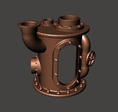 Steampunk Aquarium Pipe Model – Rusty Pipework Shipwreck 3D Printer Model