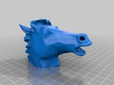 Creepy Horse Head Mask 3D Printer Model