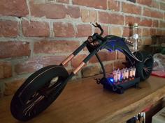 Motorcycle Chopper Nixie Clock 3D Printer Model