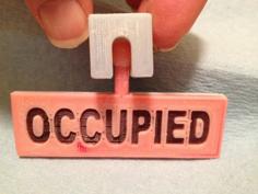 Bathroom Occupied / Vacant Sign 3D Printer Model