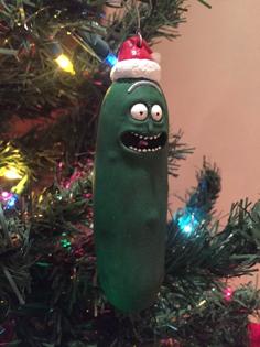 Pickle Rick Christmas Ornament 3D Printer Model