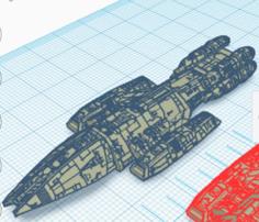 Battlestar Galactica – Vingal Class Light Battlestar 3D Printer Model