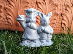 Easter Bunny Pair 3D Printer Model