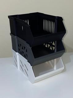 Customized Stackable Container Bins 3D Printer Model