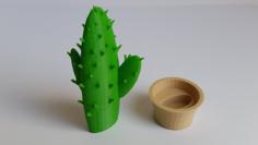 Cactus In A Pot 3D Printer Model