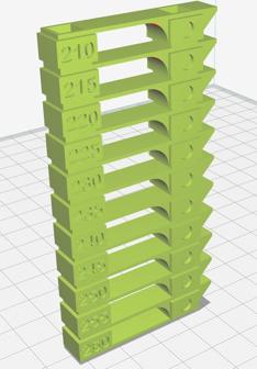 PETG Temperature Tower Test (for CURA) 3D Printer Model