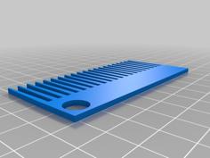 3D Printable Hair Comb 3D Printer Model