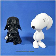 Rotatable And Interchangeable Heads-Star Wars – Darth Vader & Snoopy 3D Printer Model