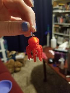 Cute Mini Octopus Earring 3D Printer Model