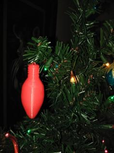 Christmas Light Bulb Ornament 3D Printer Model