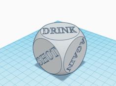 OLD Drinking Game Dice 3D Printer Model