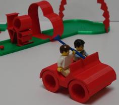 Minifig Golf Cart With Turning Wheels 3D Printer Model