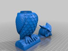 Front Facing Owl Container 3D Printer Model