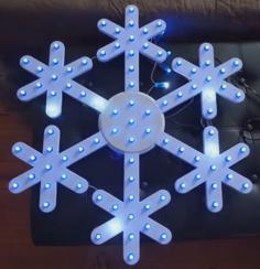 Snowflake To Use With Pixel LEDs 3D Printer Model