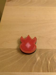 Volcano Badge Pokemon Magnet 3D Printer Model