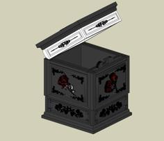 Secret Latch Rose Box 3D Printer Model