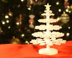 Desktop Christmas Tree With LED Star 3D Printer Model