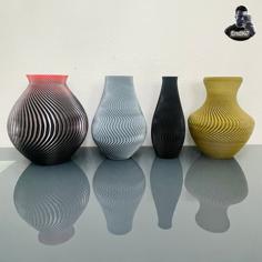 SPIRAL VASE SET VERSION THREE – 4 DESIGNS 3D Printer Model