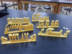 Desk Name Plate Project 2017 3D Printer Model