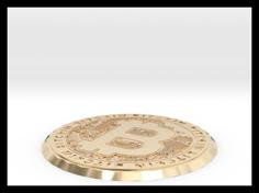 Bitcoin Coin & Coaster ( One Sided ) 3D Printer Model