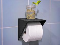 Not MoMA Toilet Paper Holder With Shelf 3D Printer Model