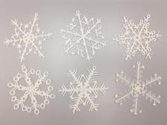 Organic Snowflake Ornaments 3D Printer Model