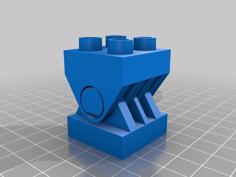 Large Interlocking Block Hinge Adapter 3D Printer Model