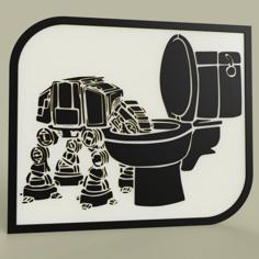 StarWars – ATAT Drinks In The Toilet Bowl 3D Printer Model