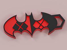 Harley Quinn Batman Symbol Keychain 3D Printer Model